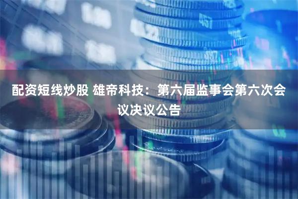配资短线炒股 雄帝科技：第六届监事会第六次会议决议公告
